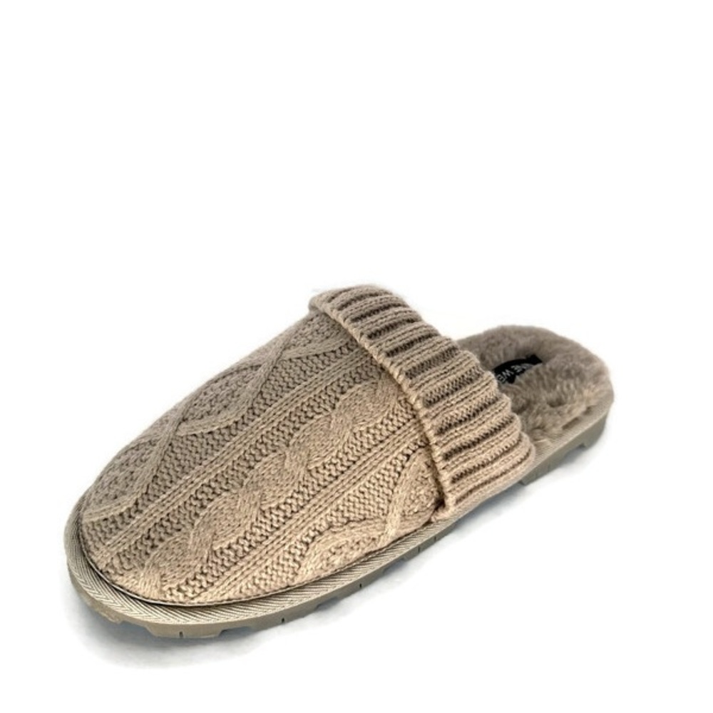 Nine West Ladies Memory Foam Cozy Slippers Indoor Outdoor size Large (9-10) Tan